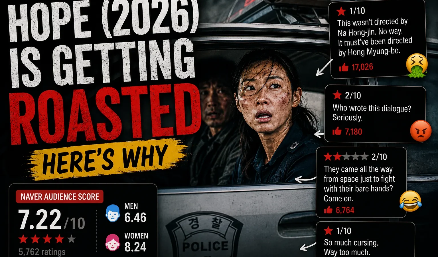 Abstract graphic symbolizing the mixed public and critical reactions to a film, featuring converging and diverging paths or fragmented feedback.